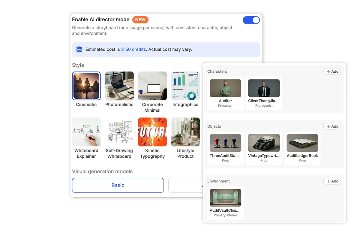 Create AI-generated videos with AI Director Mode in Visla